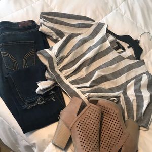 Forever 21 crop top with open back